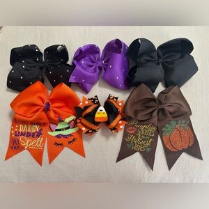 Fall Themed Kids Hair Bows Bundle